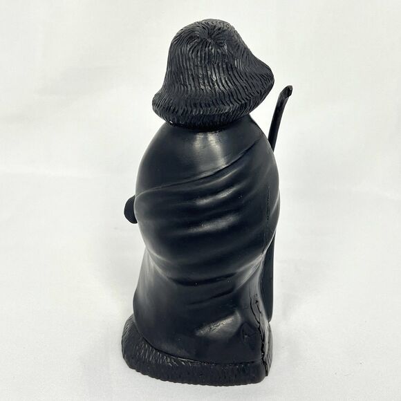 Vintage Hand Carved Ebonized Wood Kneeling ST JOSEPH / SAINT Statue 6.5" Figure - Picture 4 of 12